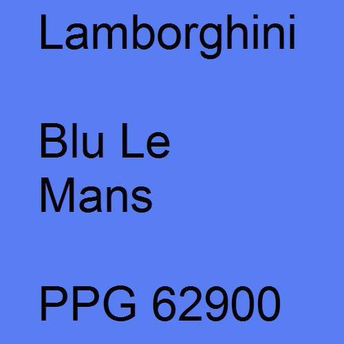 Lamborghini, Blu Le Mans, PPG 62900.